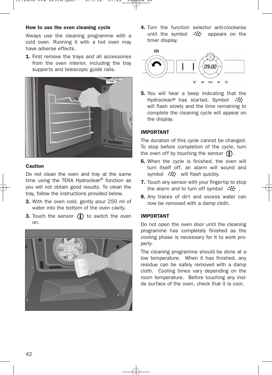 Teka Hydroclean HKL 870 User Manual | Page 42 / 74