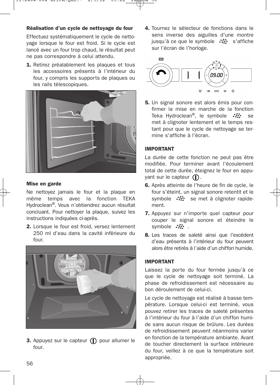 Teka Hydroclean HKL 870 User Manual | Page 56 / 74