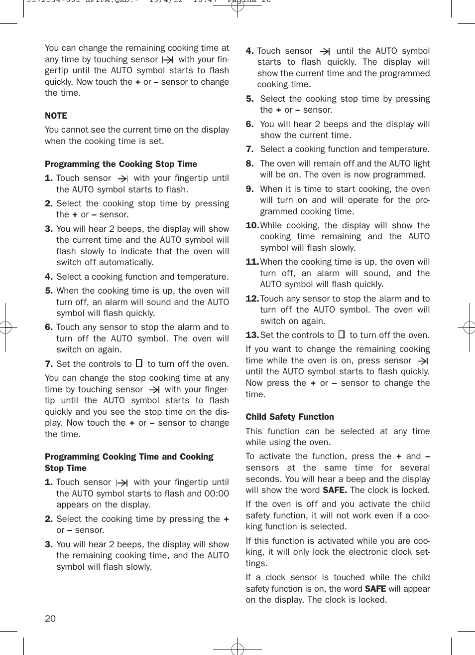 Teka Hydroclean HKL 840 User Manual | Page 20 / 40