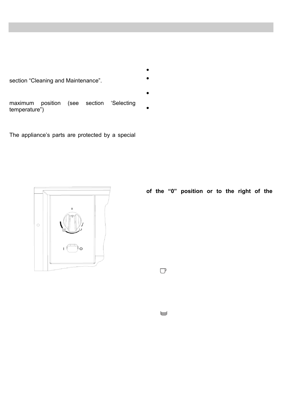 Before using for the first time, Control panel, Using the crockery warmer | Selecting temperature | Teka CPEL 15 User Manual | Page 34 / 64