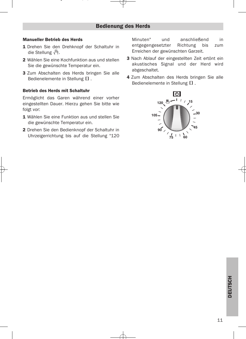 Bedienung des herds | Teka HKE 535 User Manual | Page 11 / 14