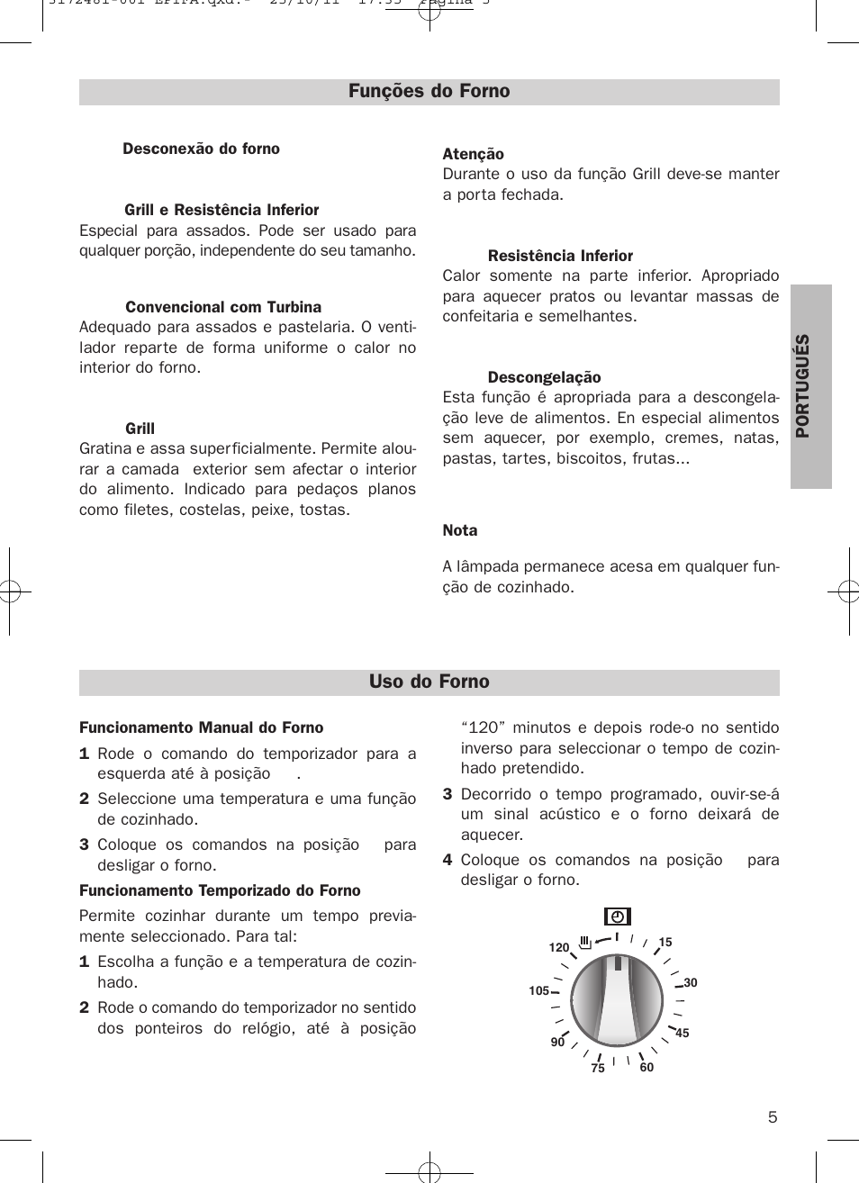 Funções do forno, Uso do forno | Teka HE 615 ME User Manual | Page 5 / 12