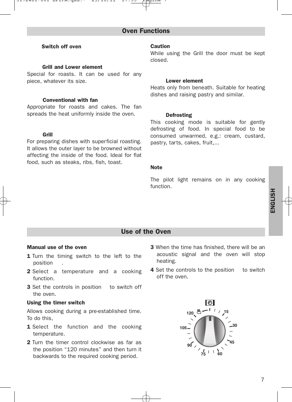 Oven functions, Use of the oven | Teka HE 615 ME User Manual | Page 7 / 12