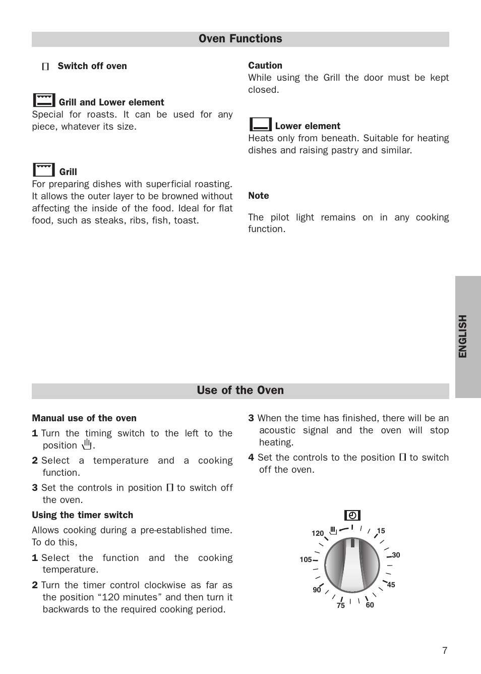 Oven functions, Use of the oven | Teka HE 510 User Manual | Page 7 / 12