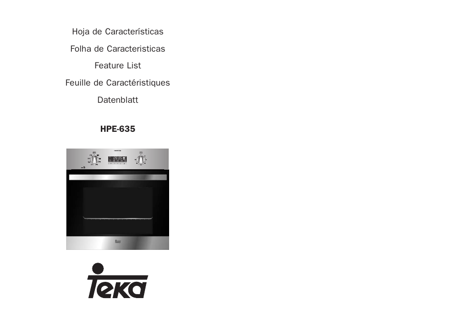 Teka HPE 635 User Manual | 25 pages