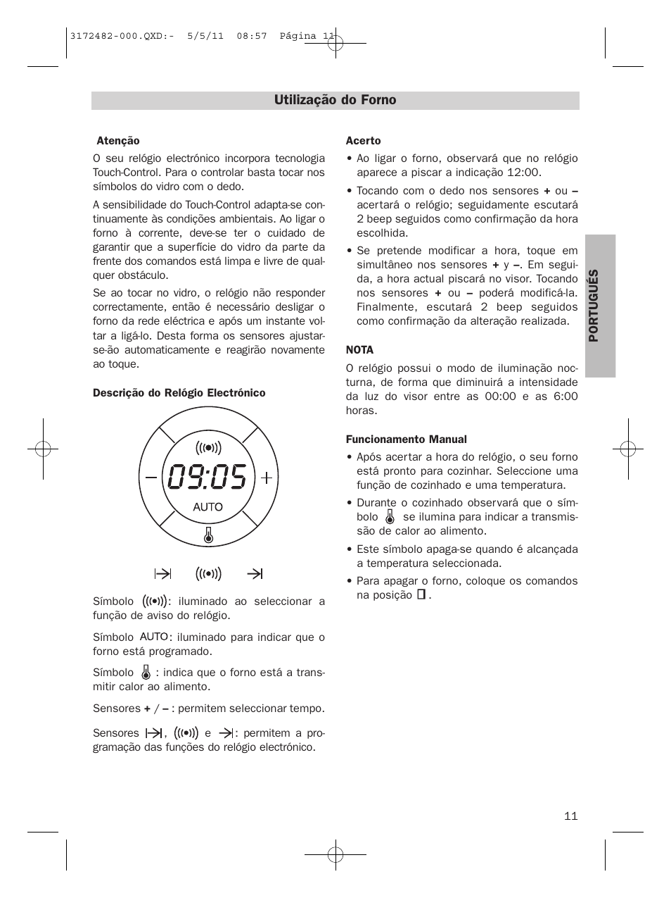 Utilização do forno | Teka HL 830 User Manual | Page 11 / 34