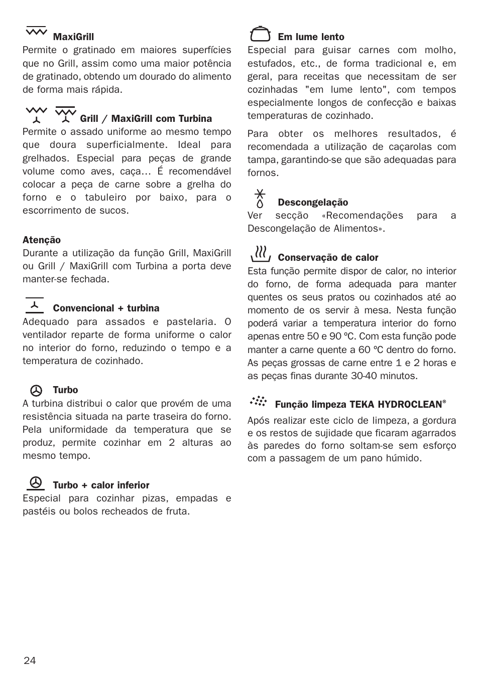 Teka Hydroclean HL 890 User Manual | Page 24 / 92