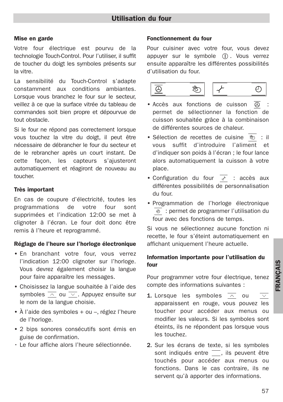 Utilisation du four | Teka Hydroclean HL 890 User Manual | Page 57 / 92