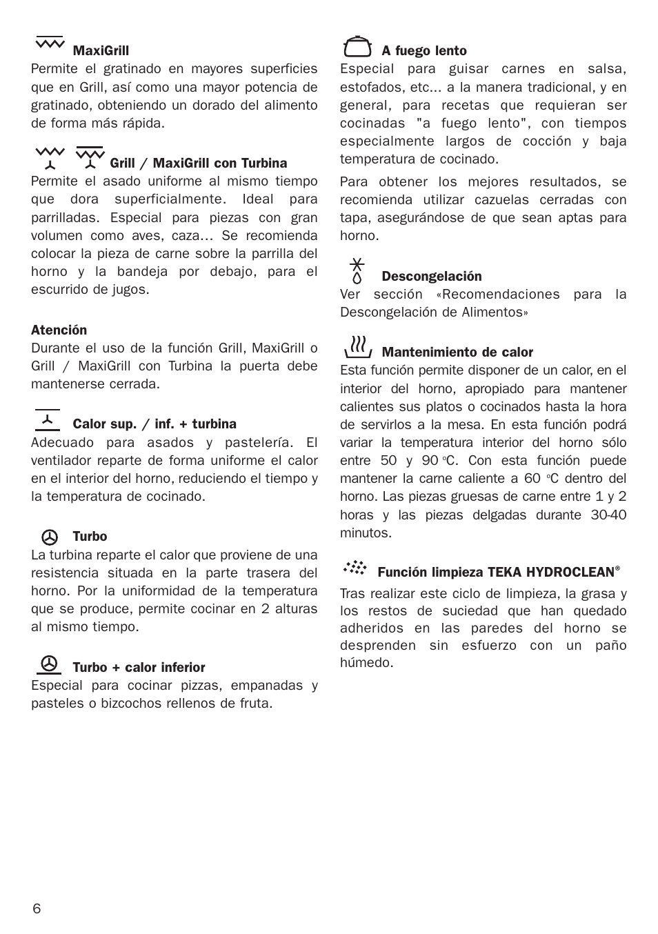 Teka Hydroclean HL 890 User Manual | Page 6 / 92
