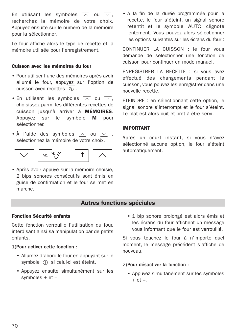 Autres fonctions spéciales | Teka Hydroclean HL 890 User Manual | Page 70 / 92