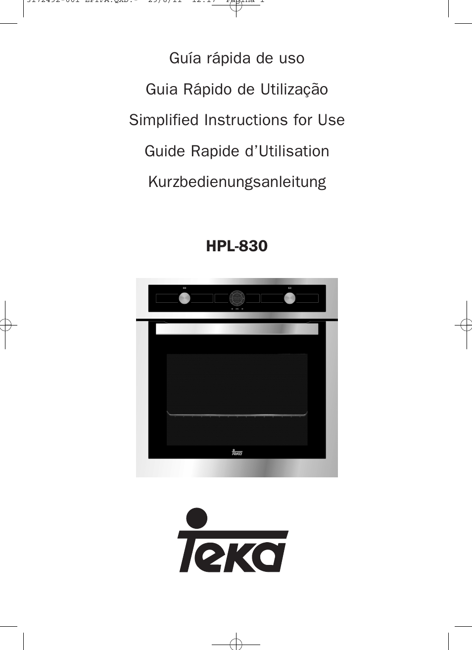 Teka HPL 830 User Manual | 48 pages