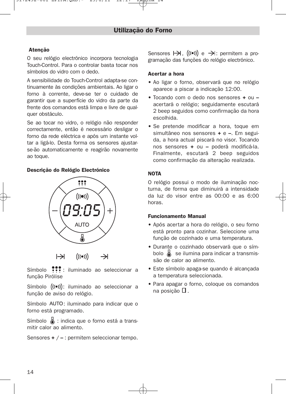 Utilização do forno | Teka HPL 830 User Manual | Page 14 / 48