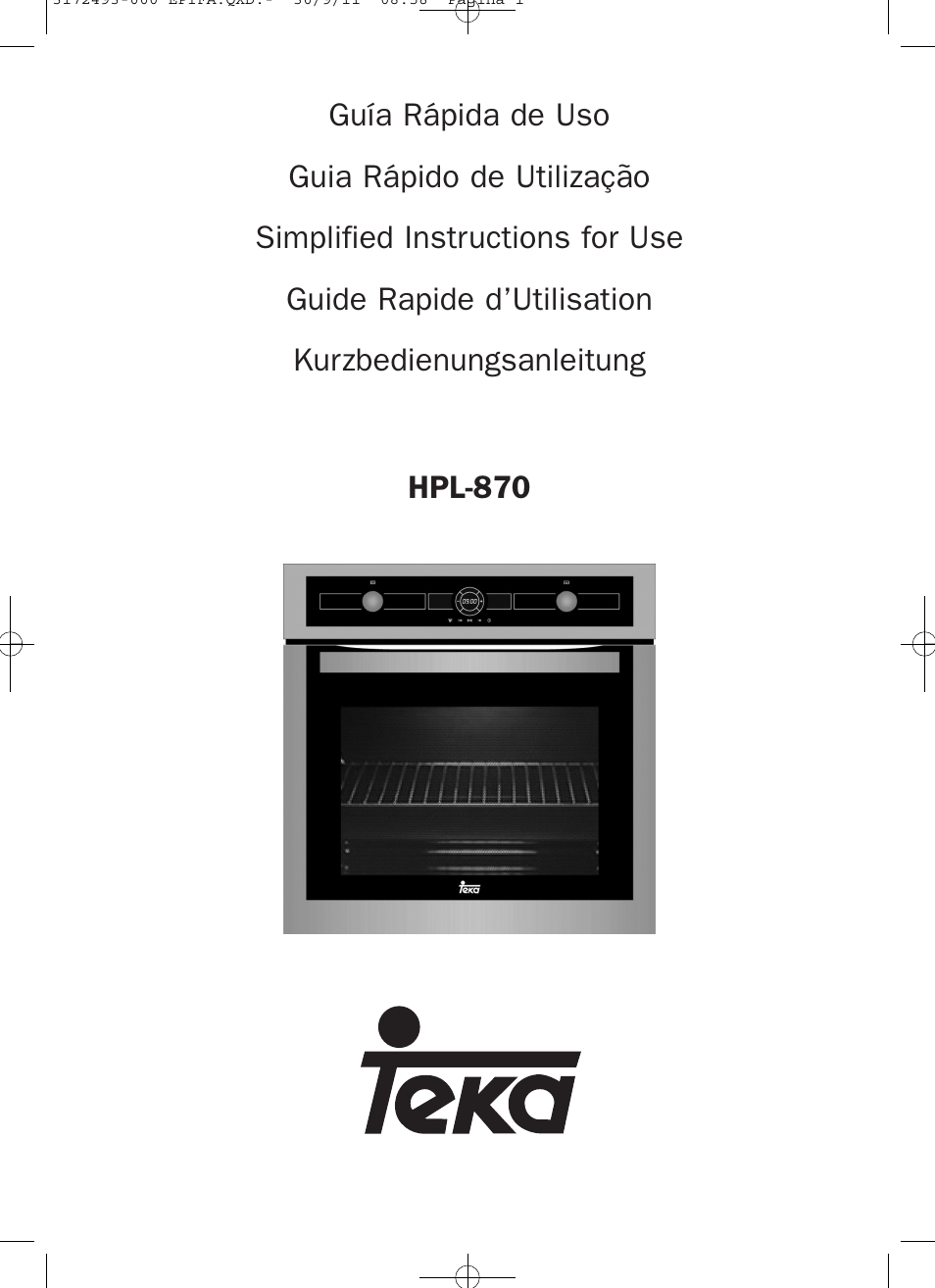 Teka HPL 870 User Manual | 84 pages