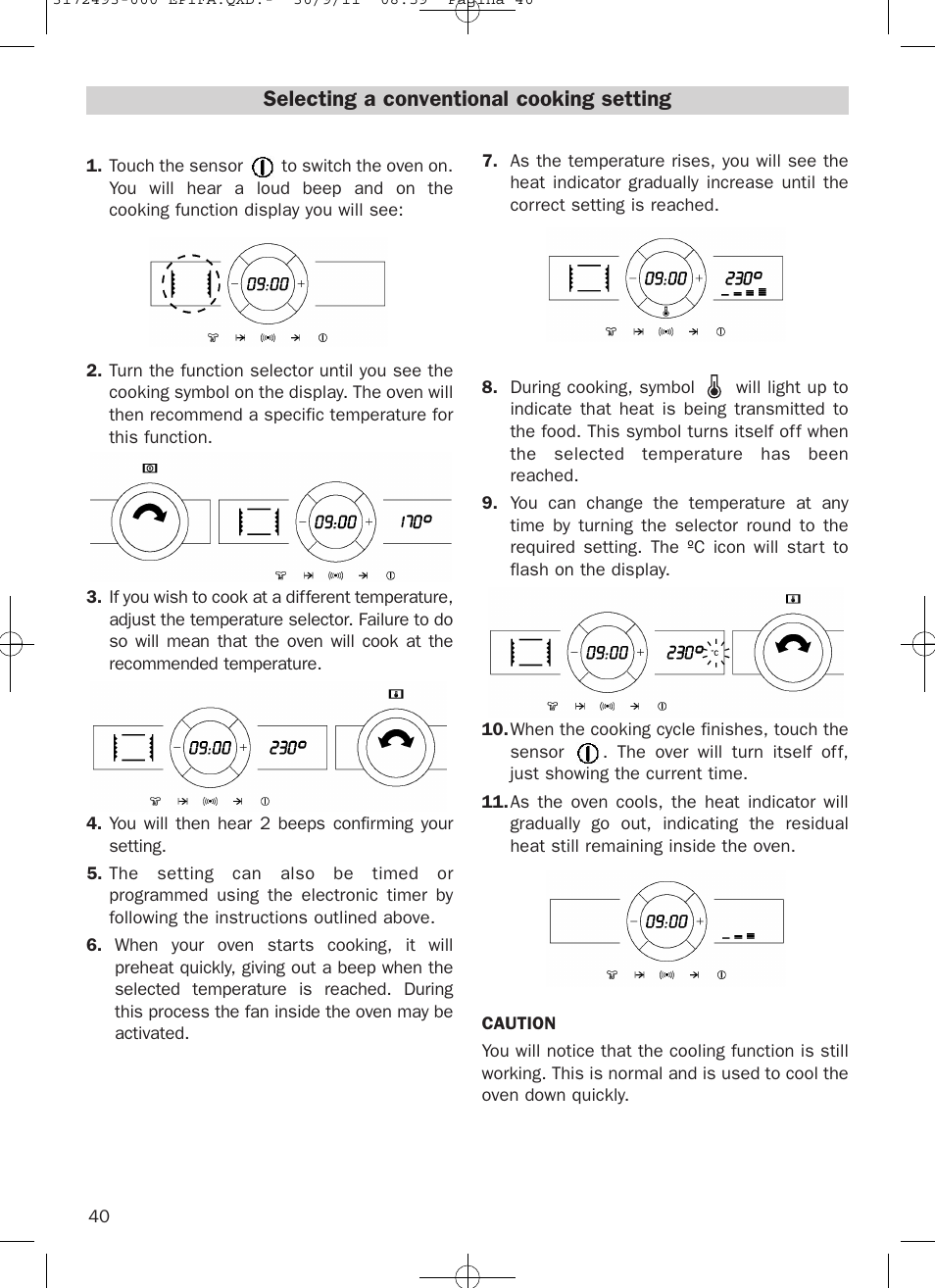 Selecting a conventional cooking setting | Teka HPL 870 User Manual | Page 40 / 84