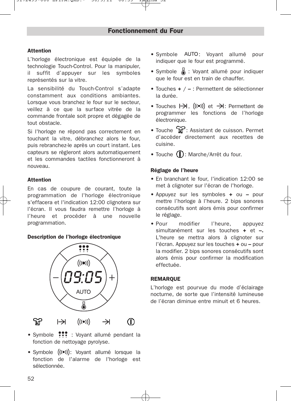 Fonctionnement du four | Teka HPL 870 User Manual | Page 52 / 84