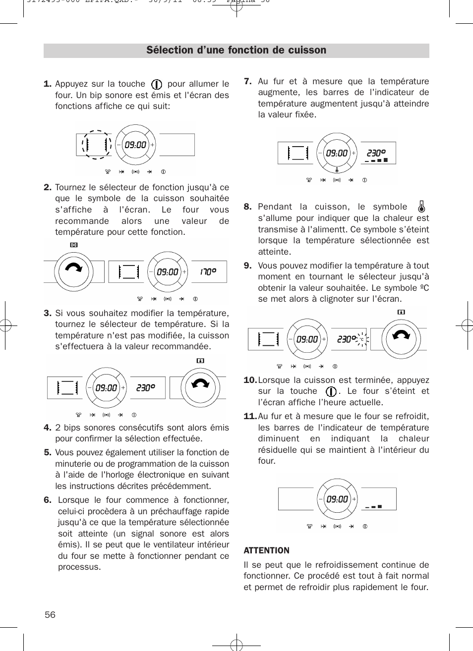 Sélection d’une fonction de cuisson | Teka HPL 870 User Manual | Page 56 / 84