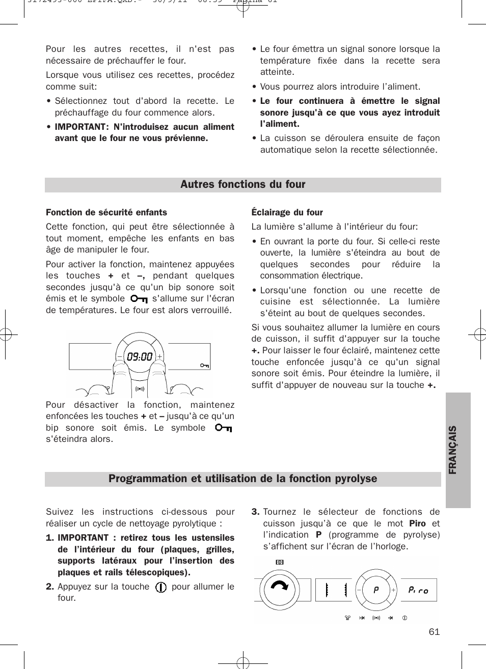 Autres fonctions du four | Teka HPL 870 User Manual | Page 61 / 84