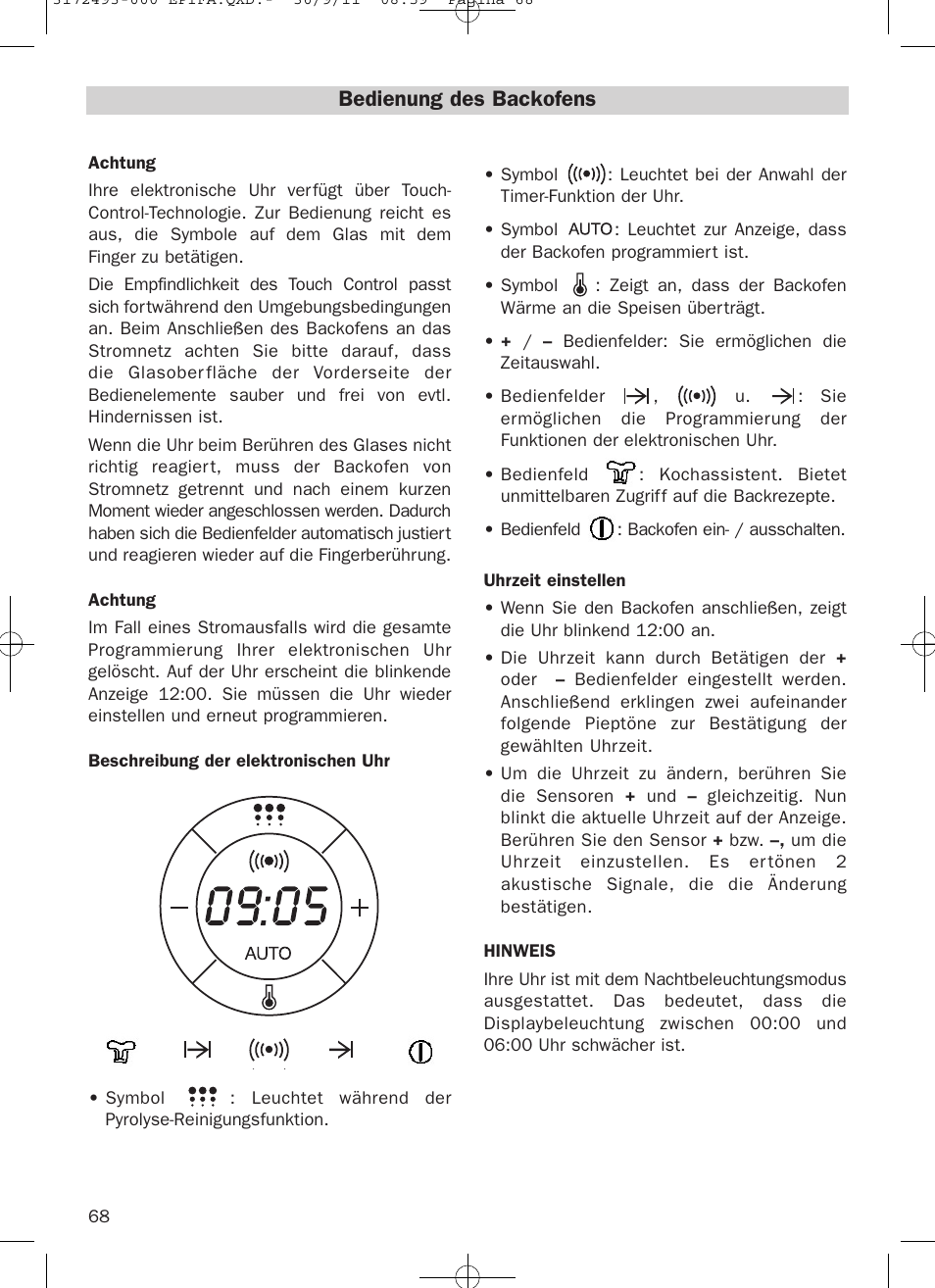 Bedienung des backofens | Teka HPL 870 User Manual | Page 68 / 84