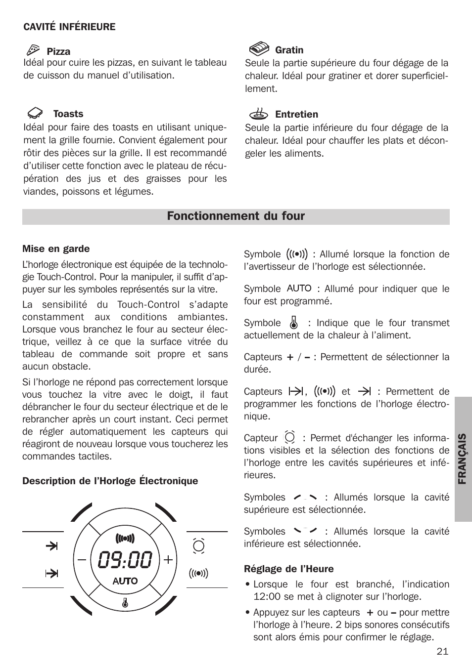 Fonctionnement du four | Teka Combo HL 45.15 User Manual | Page 21 / 32