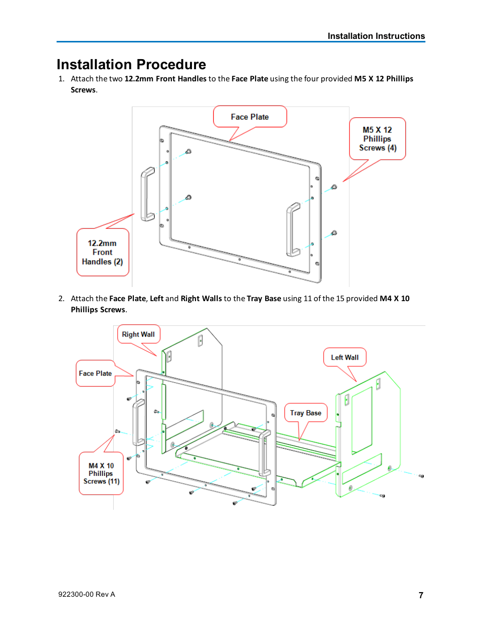 Installation procedure | Teledyne LeCroy 6Zi Rackmount User Manual | Page 9 / 12