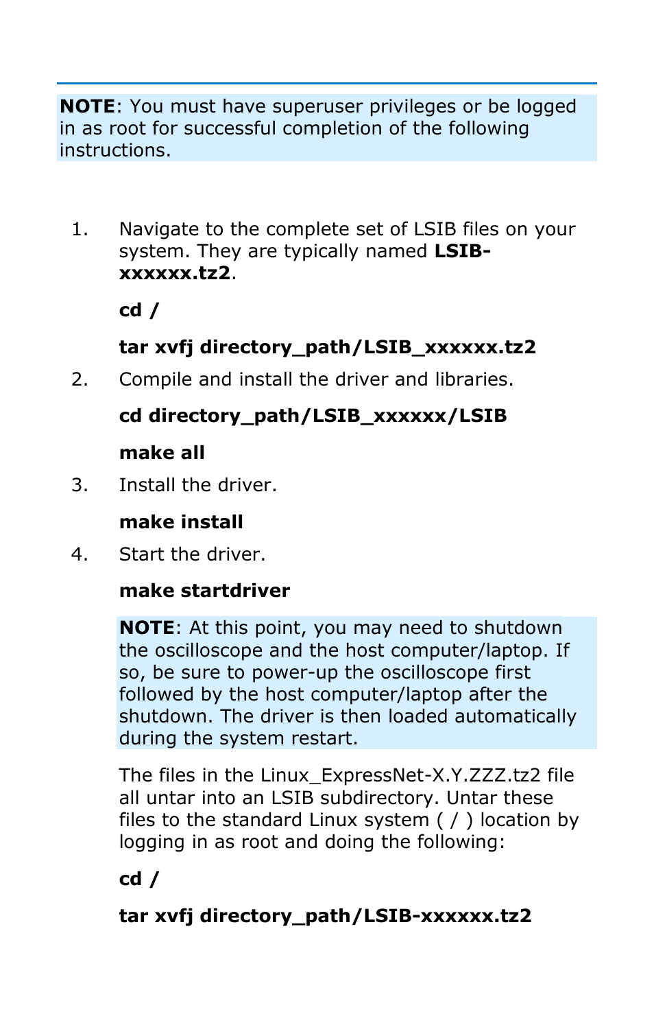 Installation steps | Teledyne LeCroy LSIB-1 Host Interfaces User Manual | Page 19 / 44