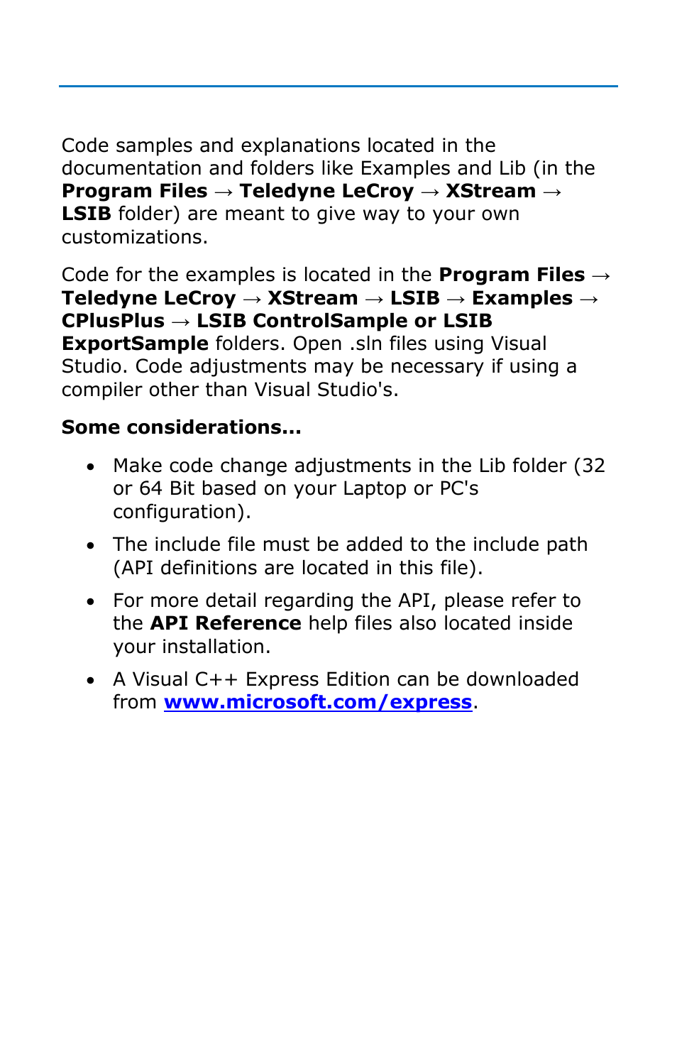 Compiling custom code | Teledyne LeCroy LSIB-1 Host Interfaces User Manual | Page 38 / 44