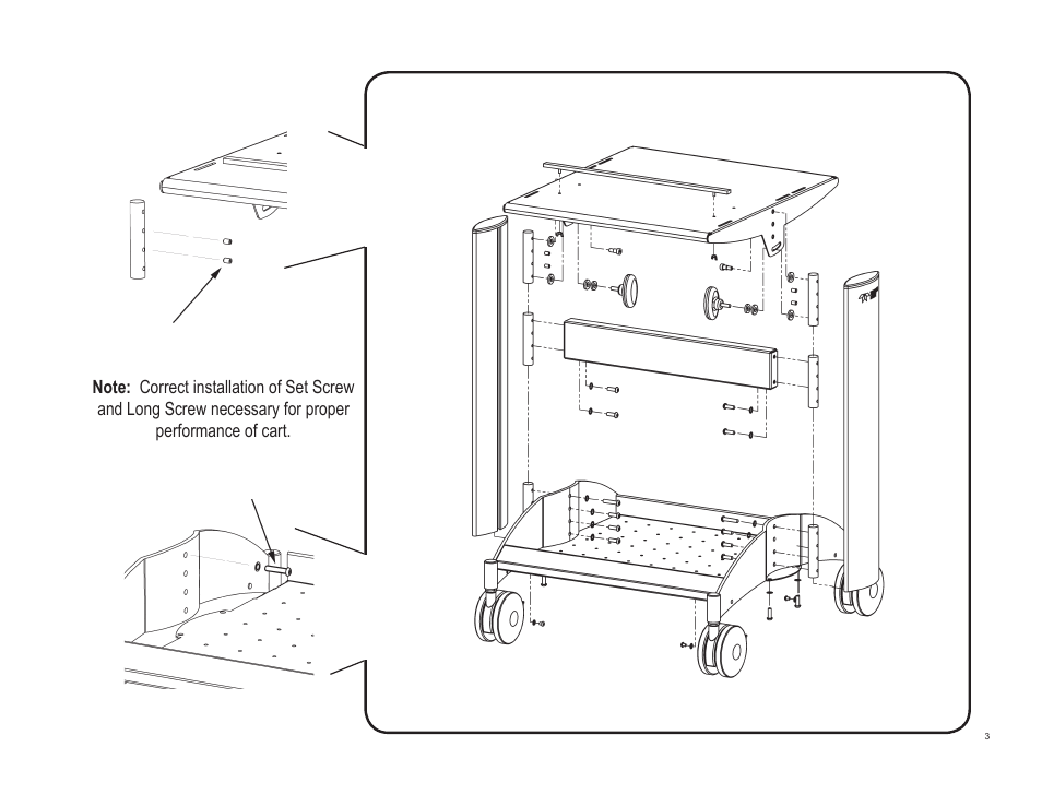 Teledyne LeCroy OC1021 Oscilloscope Cart User Manual | Page 3 / 9