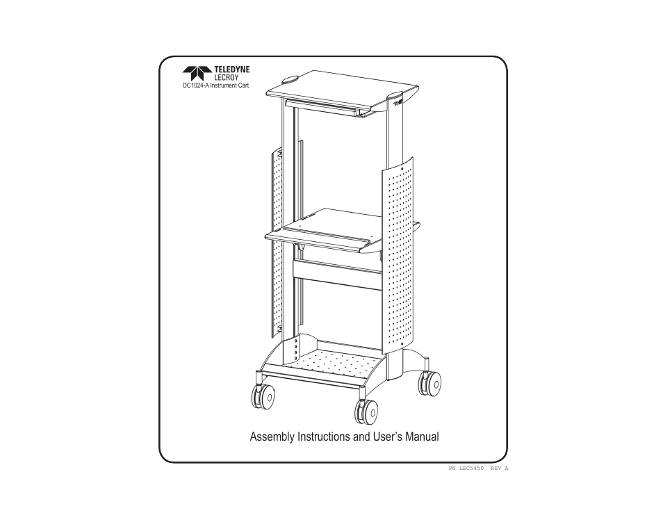 Teledyne LeCroy OC1024 Oscilloscope Cart User Manual | 10 pages