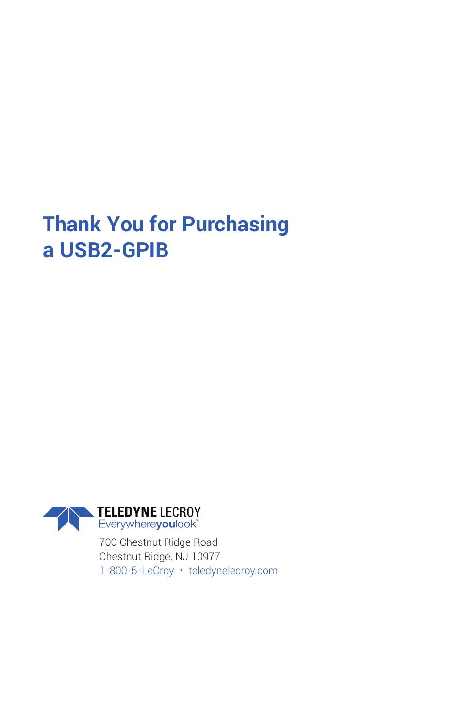 Teledyne LeCroy USB2-GPIB User Manual | Page 12 / 12