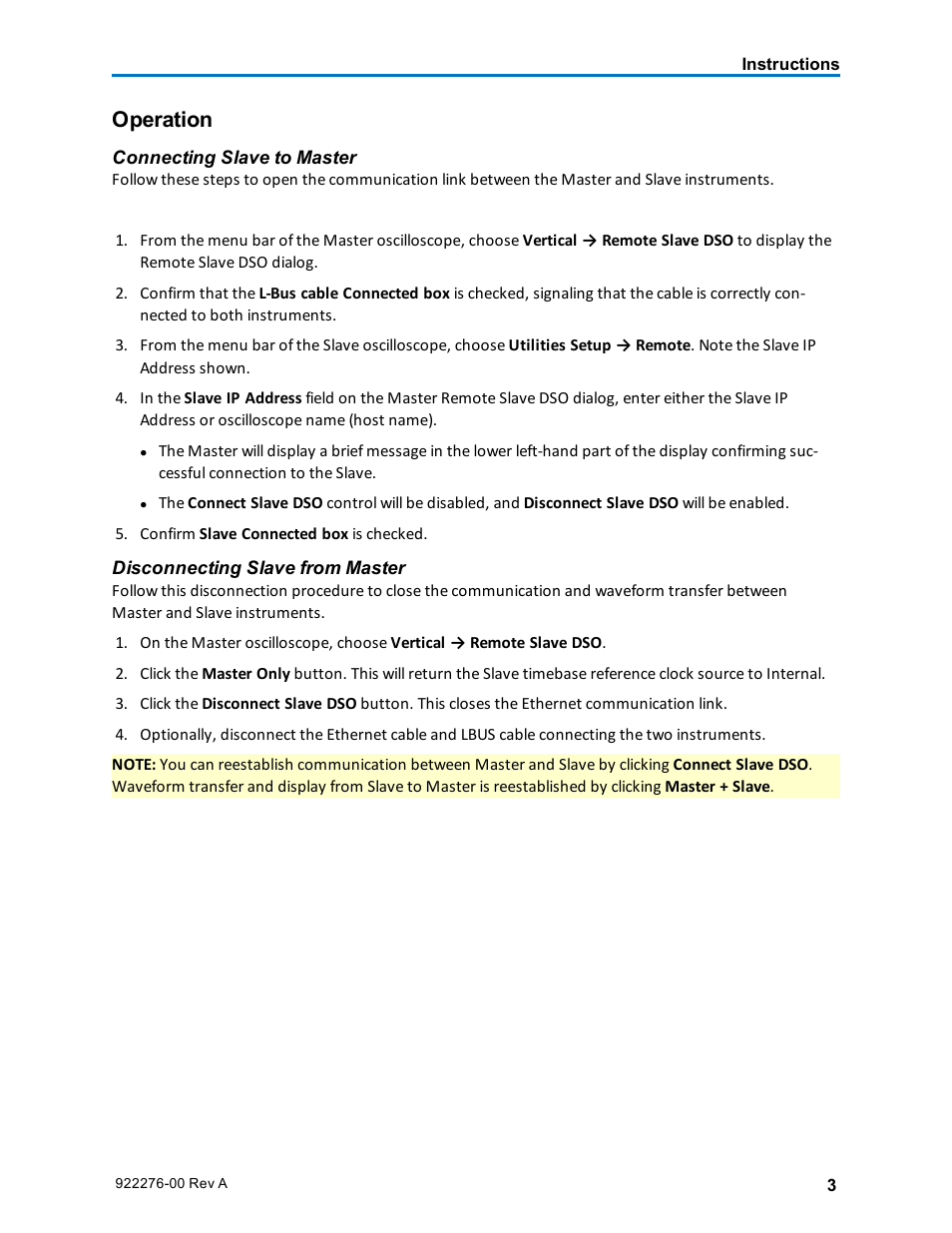 Operation | Teledyne LeCroy WaveRunner 6 Zi_HRO 6 Zi, 8-Channel Sync Instruction Manual User Manual | Page 3 / 6