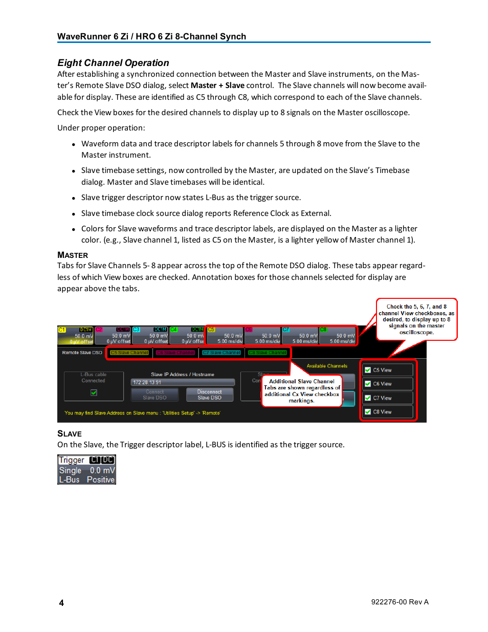 Teledyne LeCroy WaveRunner 6 Zi_HRO 6 Zi, 8-Channel Sync Instruction Manual User Manual | Page 4 / 6