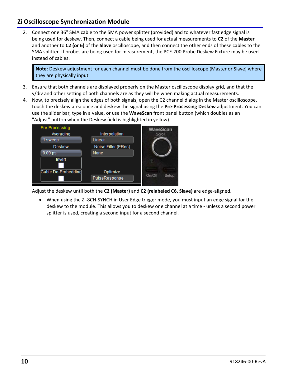 Zi oscilloscope synchronization module 10 | Teledyne LeCroy Zi Oscilloscope Synchronization ProBus Module (Zi-8CH-SYNCH) User Manual | Page 10 / 16