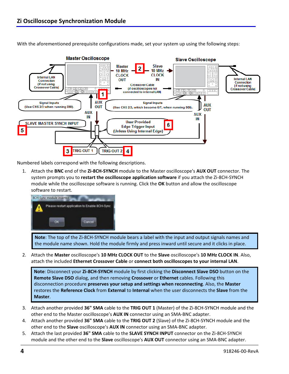 Signal connections | Teledyne LeCroy Zi Oscilloscope Synchronization ProBus Module (Zi-8CH-SYNCH) User Manual | Page 4 / 16