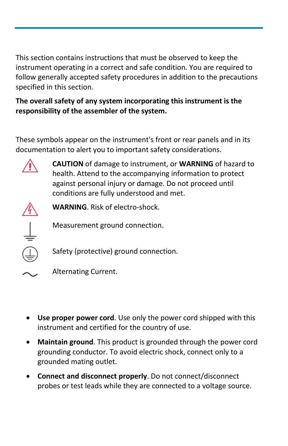 Safety instructions, Symbols, Precautions | Teledyne LeCroy WaveSurfer MXs-B Getting Started Manual User Manual | Page 10 / 126