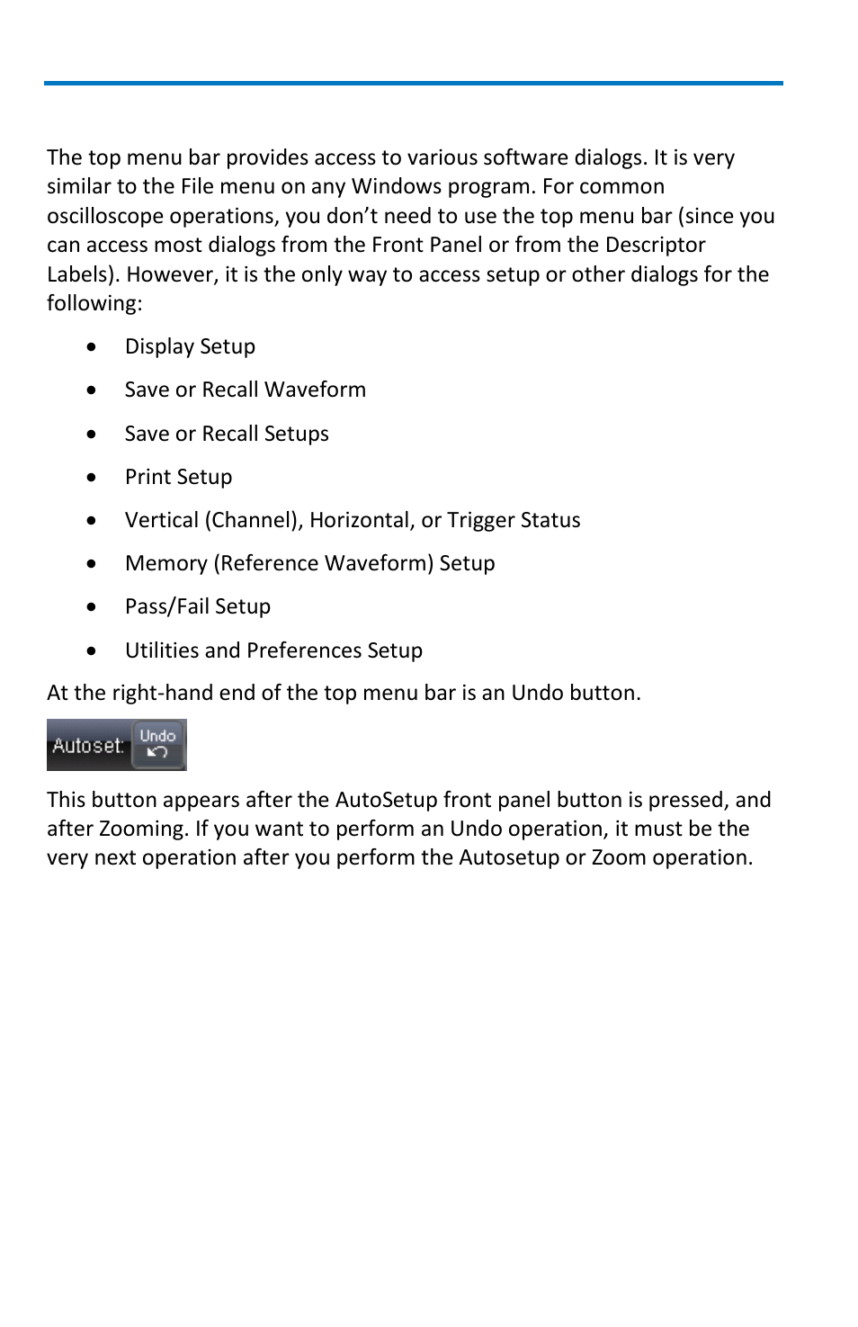 Menu bar | Teledyne LeCroy WaveSurfer MXs-B Getting Started Manual User Manual | Page 22 / 126