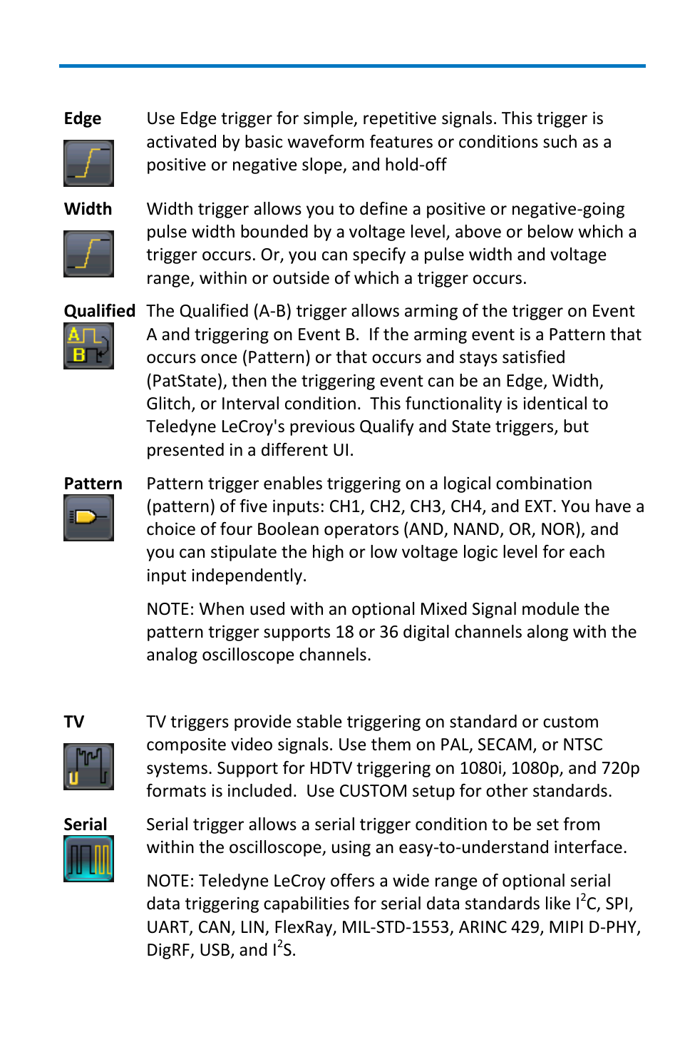 Basic triggers, Getting started manual | Teledyne LeCroy WaveSurfer MXs-B Getting Started Manual User Manual | Page 41 / 126