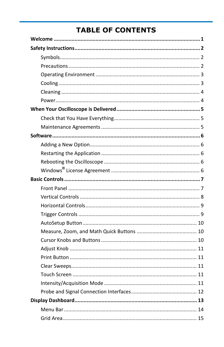 Teledyne LeCroy WaveSurfer MXs-B Getting Started Manual User Manual | Page 5 / 126