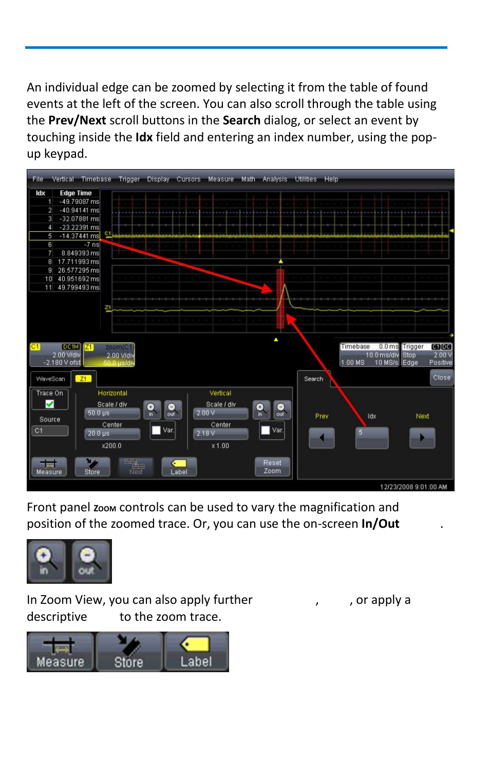 Zoom, Zoom view | Teledyne LeCroy WaveSurfer MXs-B Getting Started Manual User Manual | Page 62 / 126