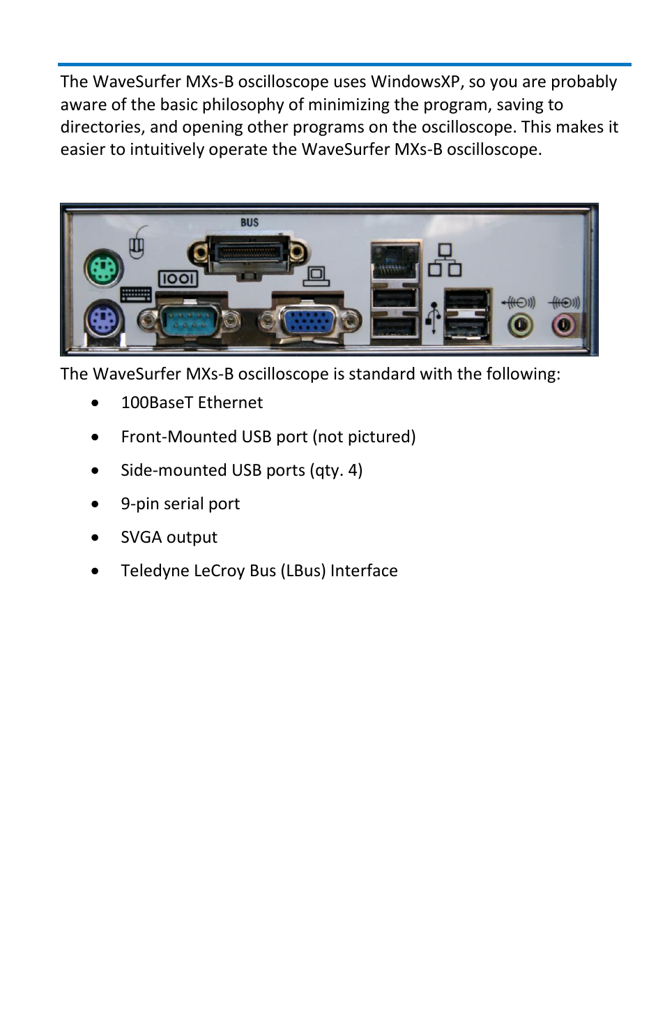 Standard outputs | Teledyne LeCroy WaveSurfer MXs-B Getting Started Manual User Manual | Page 91 / 126
