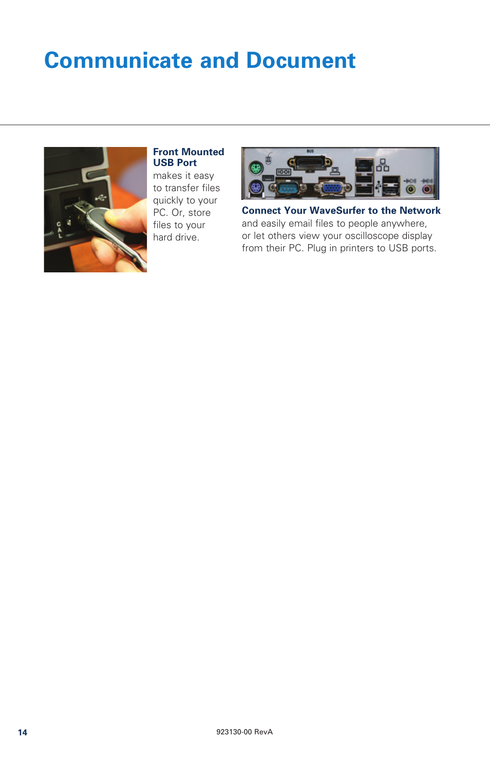 Communicate and document | Teledyne LeCroy WaveSurfer MXs-B Quick Reference Guide User Manual | Page 14 / 16