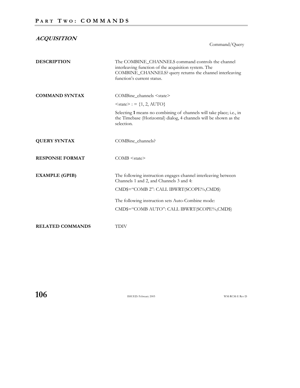 Teledyne LeCroy X-STREAM OSCILLOSCOPES Remote Control User Manual | Page 112 / 305