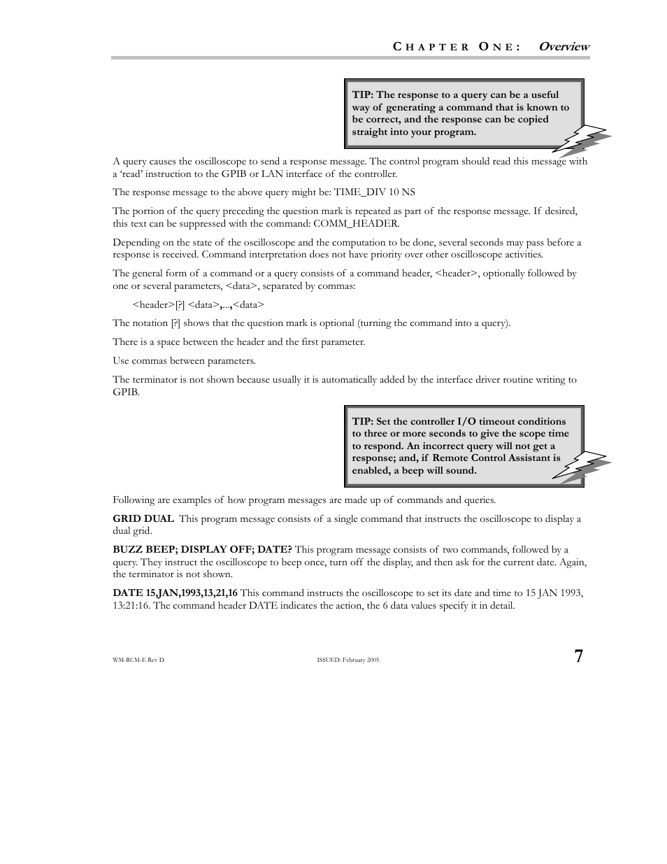 Commands and queries, Overview | Teledyne LeCroy X-STREAM OSCILLOSCOPES Remote Control User Manual | Page 13 / 305