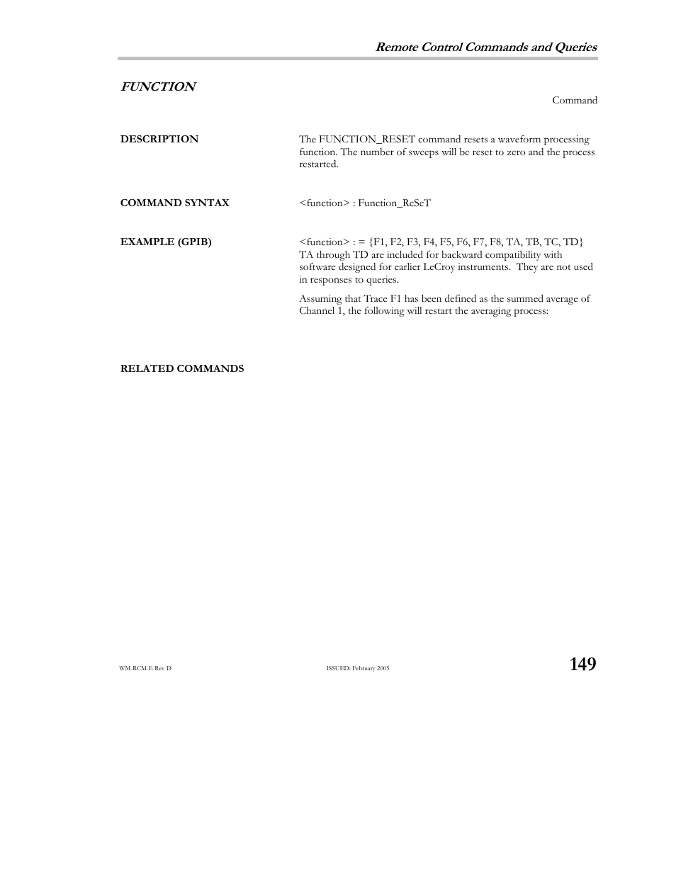 Teledyne LeCroy X-STREAM OSCILLOSCOPES Remote Control User Manual | Page 155 / 305