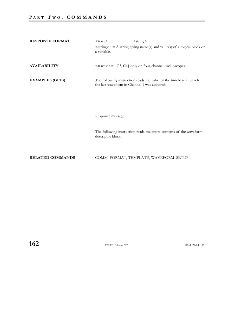 Teledyne LeCroy X-STREAM OSCILLOSCOPES Remote Control User Manual | Page 168 / 305