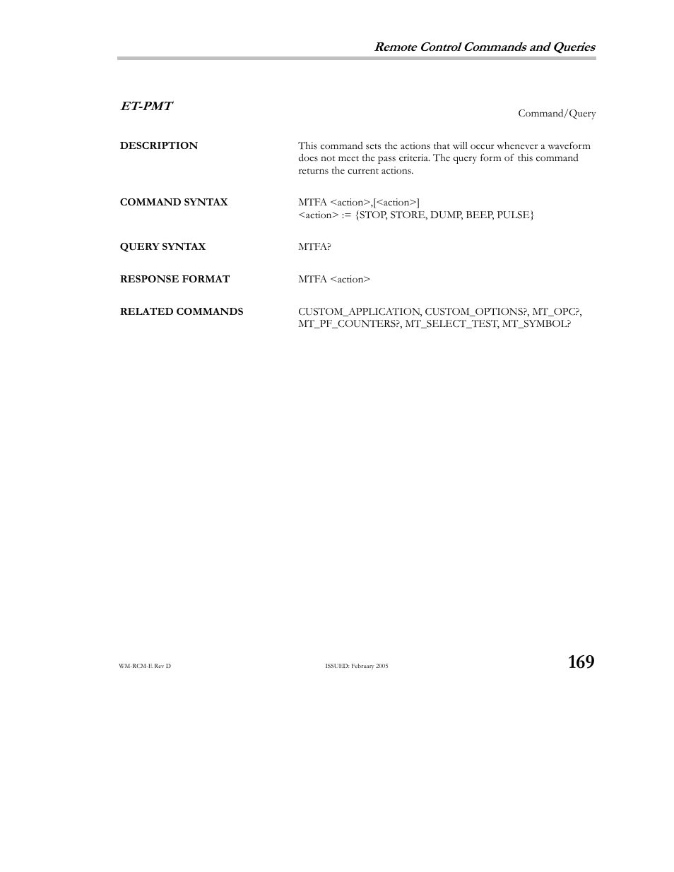 Teledyne LeCroy X-STREAM OSCILLOSCOPES Remote Control User Manual | Page 175 / 305
