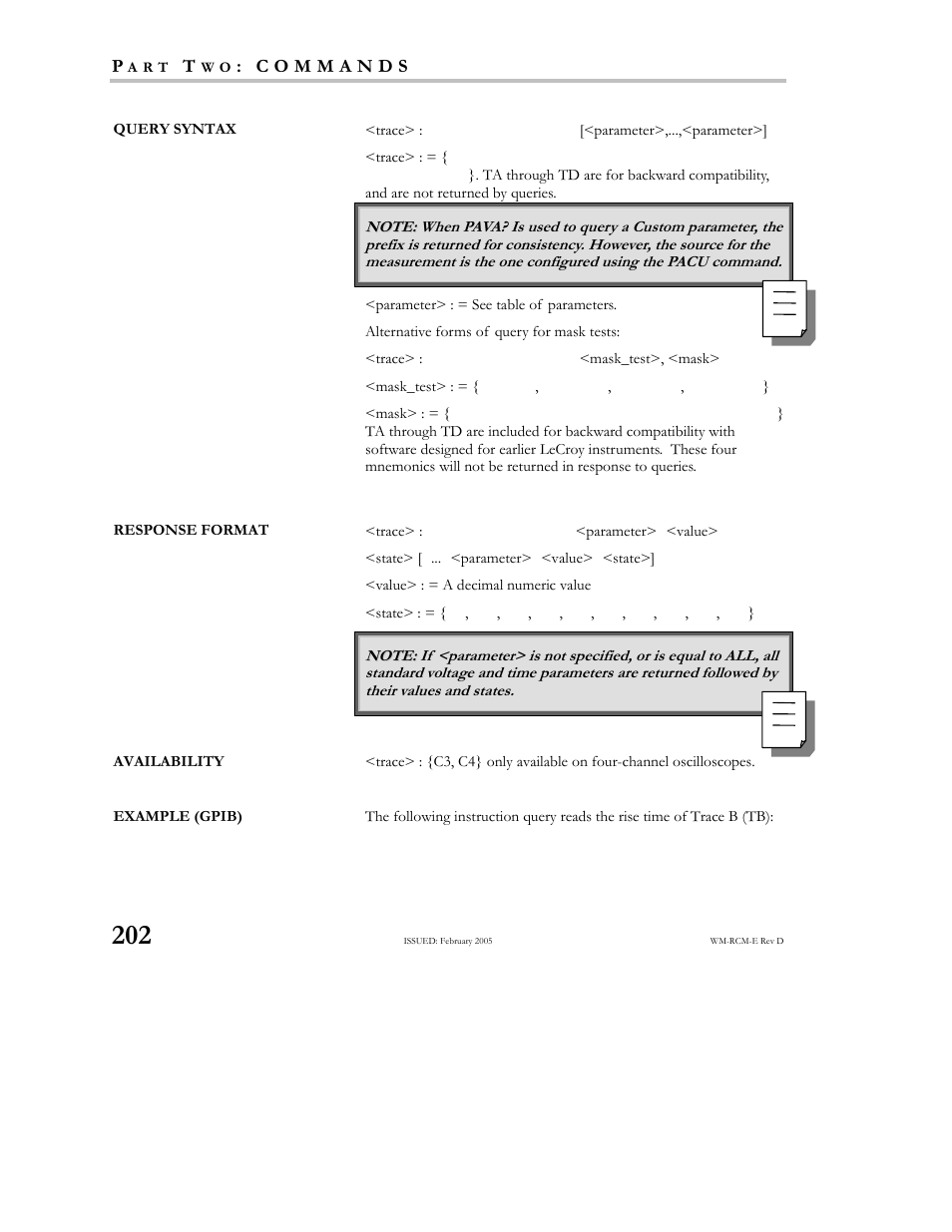 Teledyne LeCroy X-STREAM OSCILLOSCOPES Remote Control User Manual | Page 208 / 305