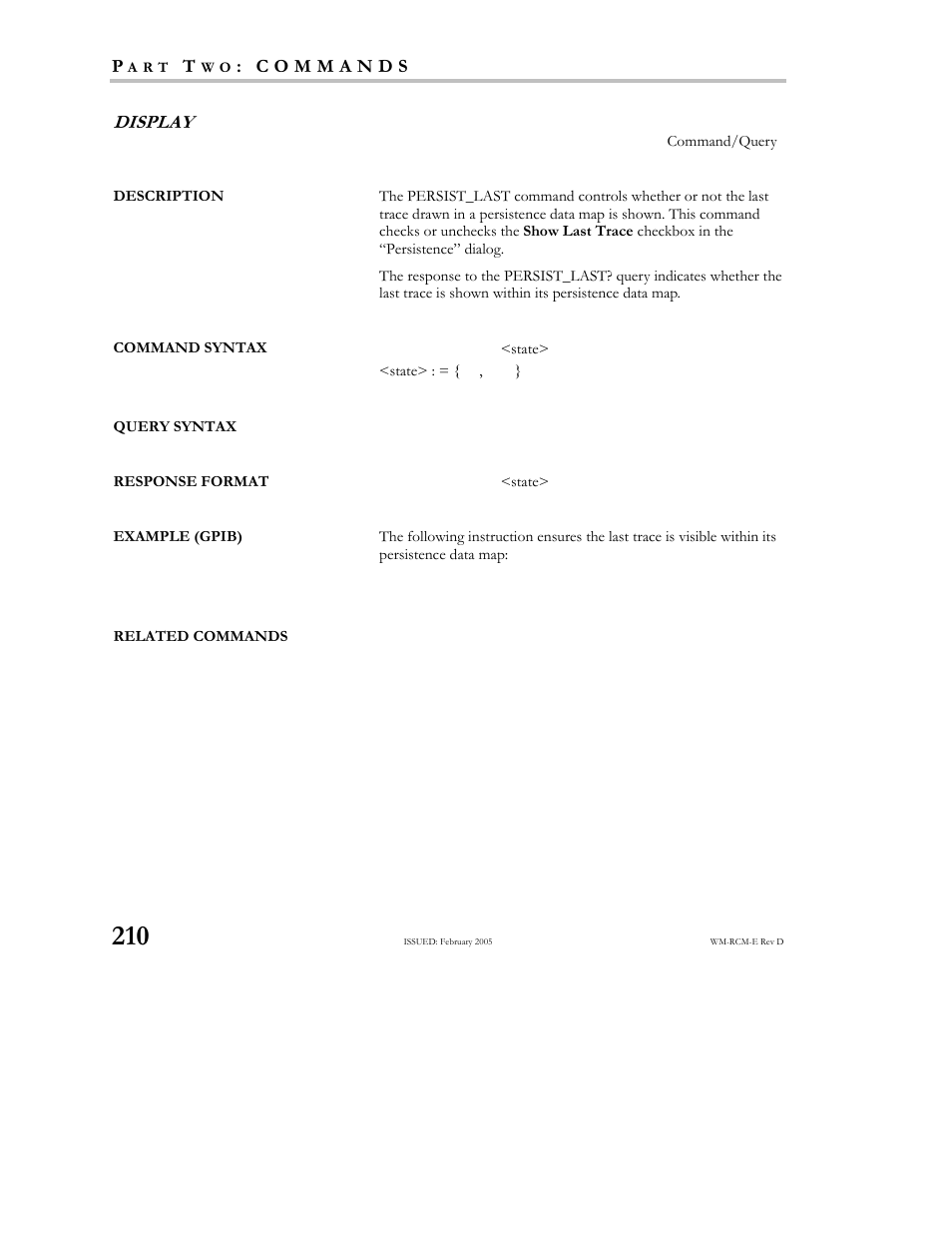 Teledyne LeCroy X-STREAM OSCILLOSCOPES Remote Control User Manual | Page 216 / 305