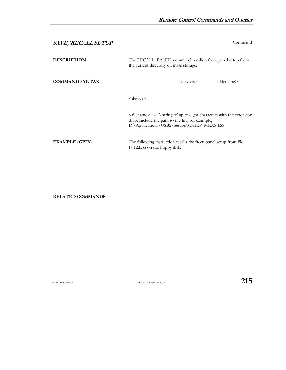 Teledyne LeCroy X-STREAM OSCILLOSCOPES Remote Control User Manual | Page 221 / 305