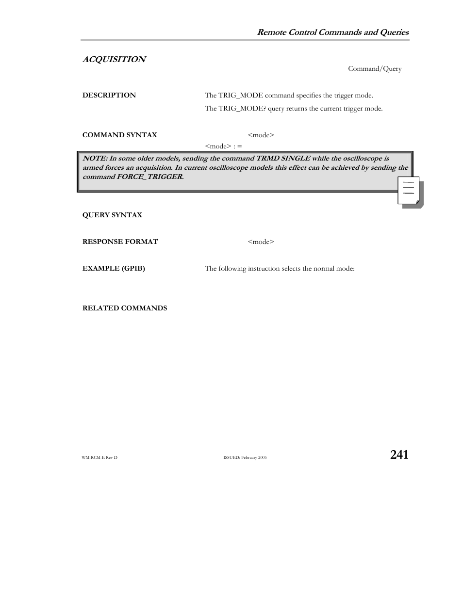 Teledyne LeCroy X-STREAM OSCILLOSCOPES Remote Control User Manual | Page 247 / 305