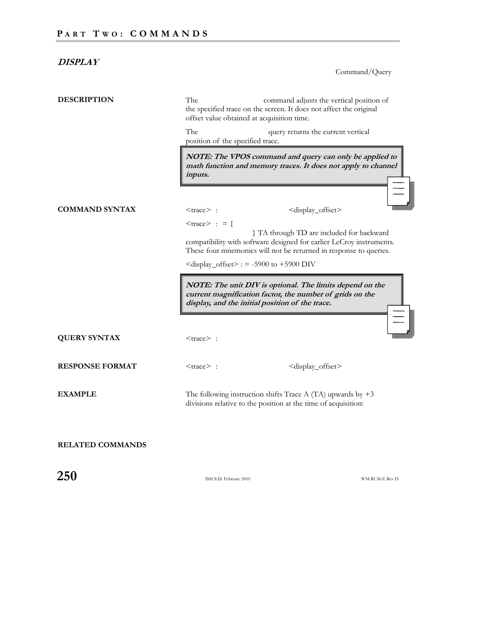 Teledyne LeCroy X-STREAM OSCILLOSCOPES Remote Control User Manual | Page 256 / 305